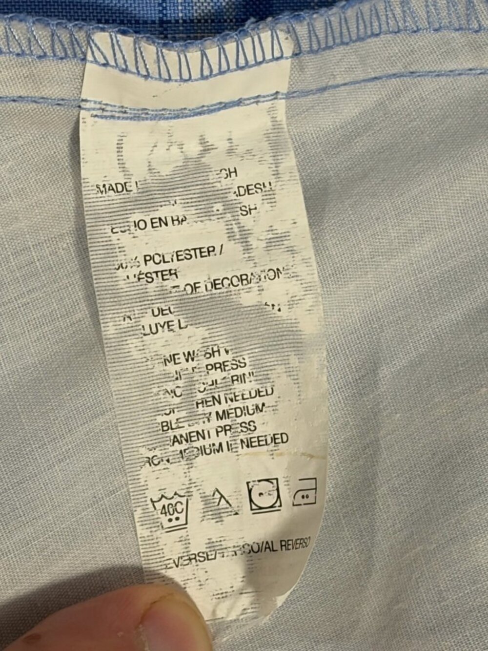 Men’s Sz 36 Izod Performance Golf Shorts Blue Plaid - Picture 6 of 7